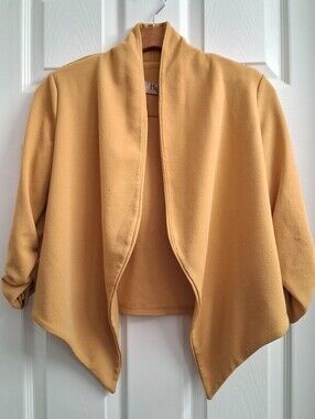 Hybrid Open Cardigan Mustard Small